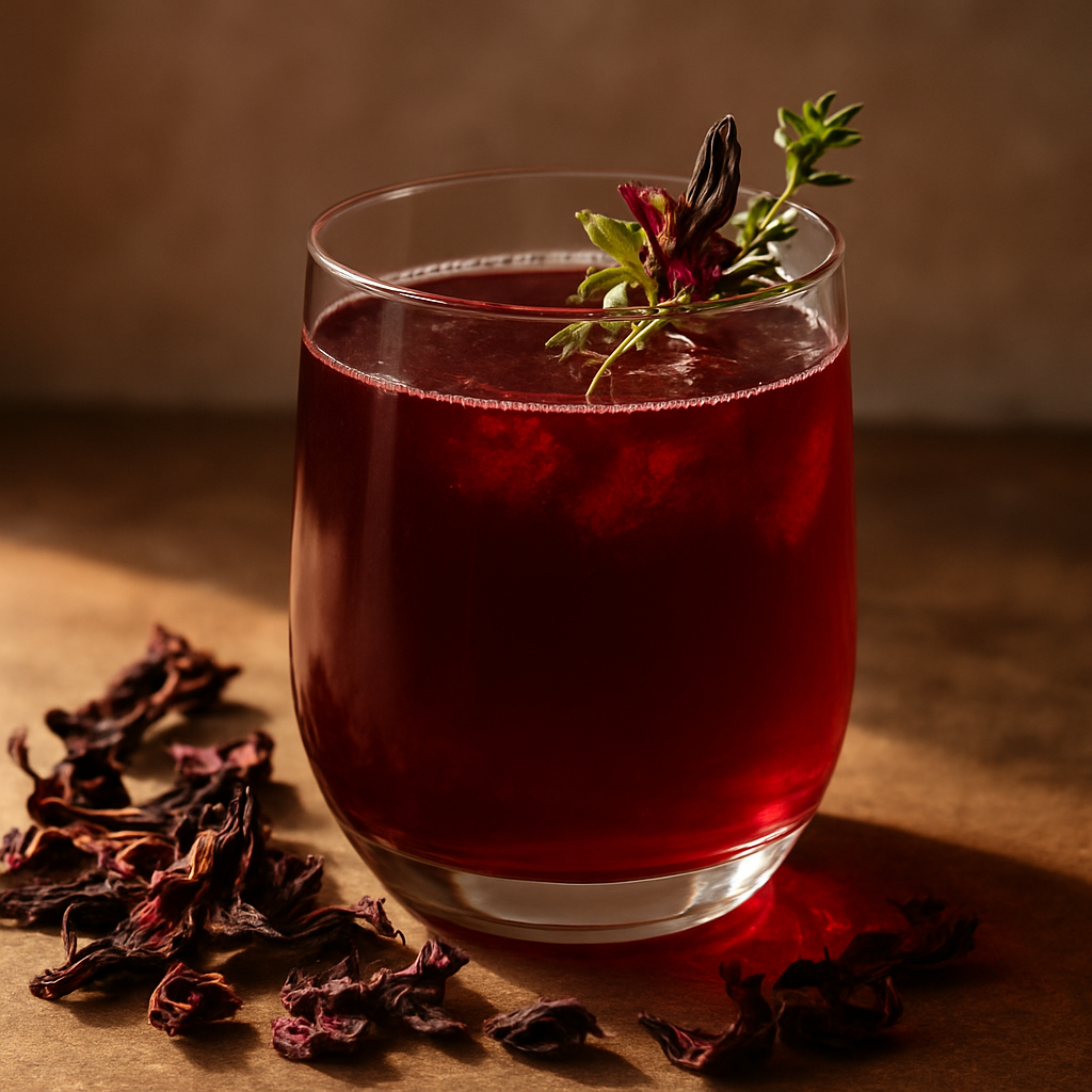 Hibiscus drink and botanical beverages